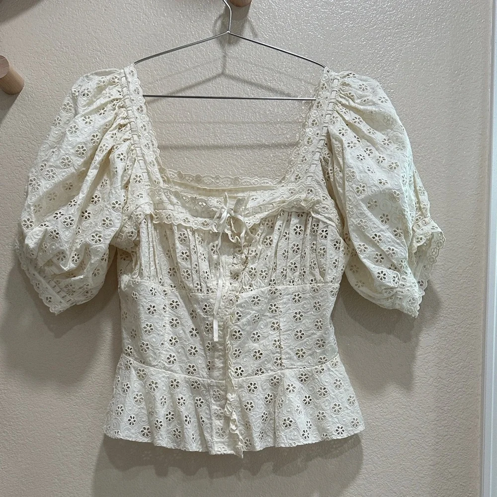 Doen Cream Puff Sleeve Blouse - Picture 5 of 8